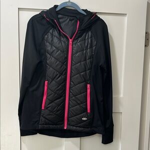 Maurices Black Jacket with Pink Details